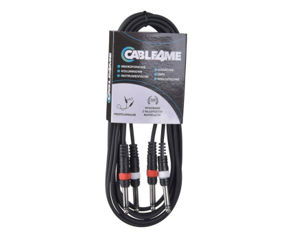 Kabel i złączka do TV CABLE4ME 2x jack mono 6,3mm 2x jack mono 6,3mm 6m
